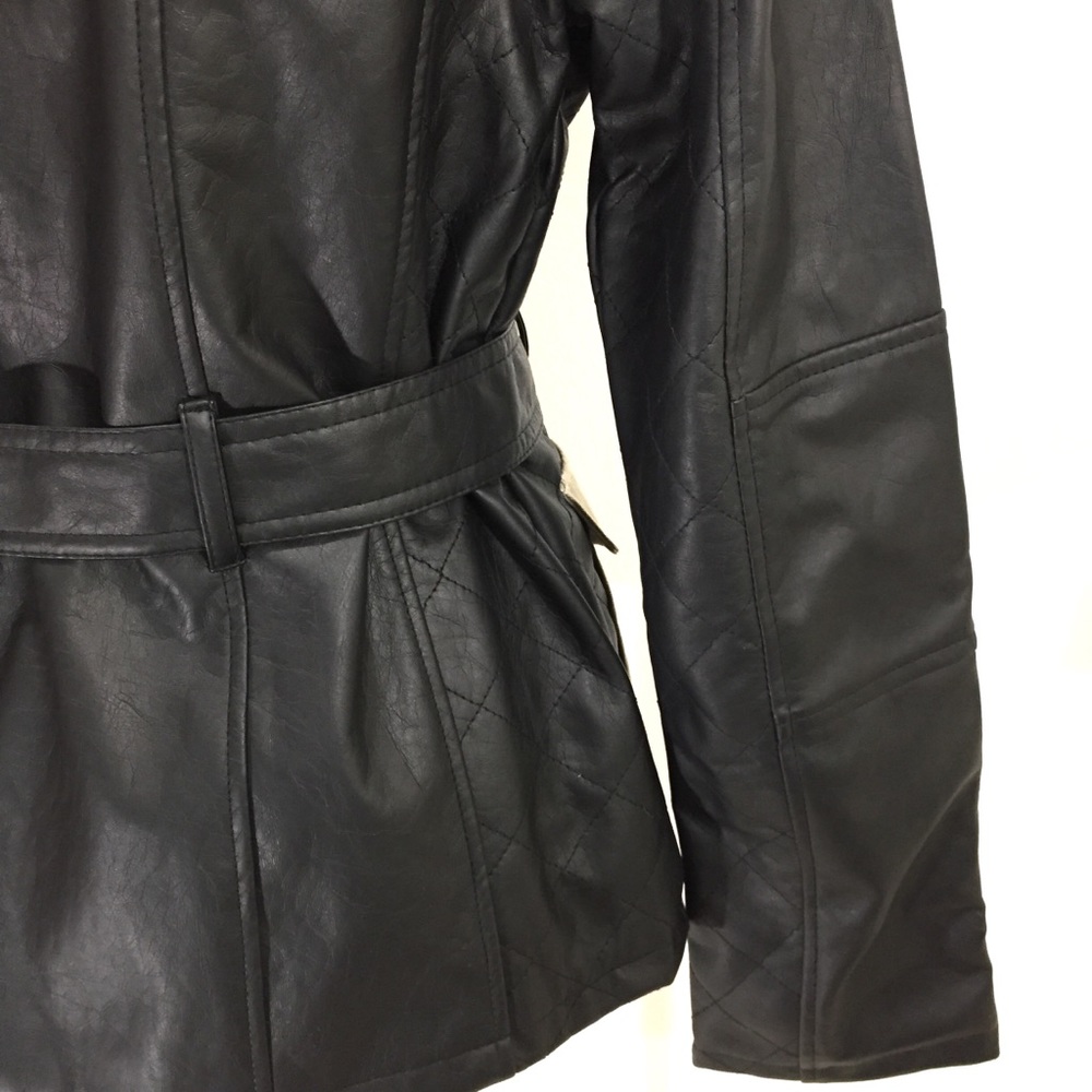 Dollhouse Color Block Faux Leather Jacket Sz M NWT - Picture 5 of 8